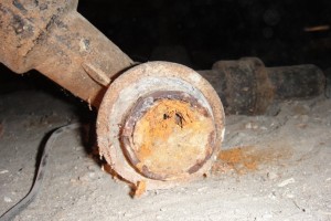 Rusted Cast Iron Drain Pipe