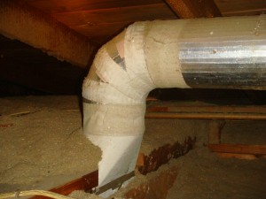 Possible asbestos-wrapped duct