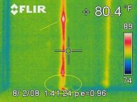 Thermal Imaging of a leaking pipe