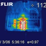 Thermal image of over-heated breaker
